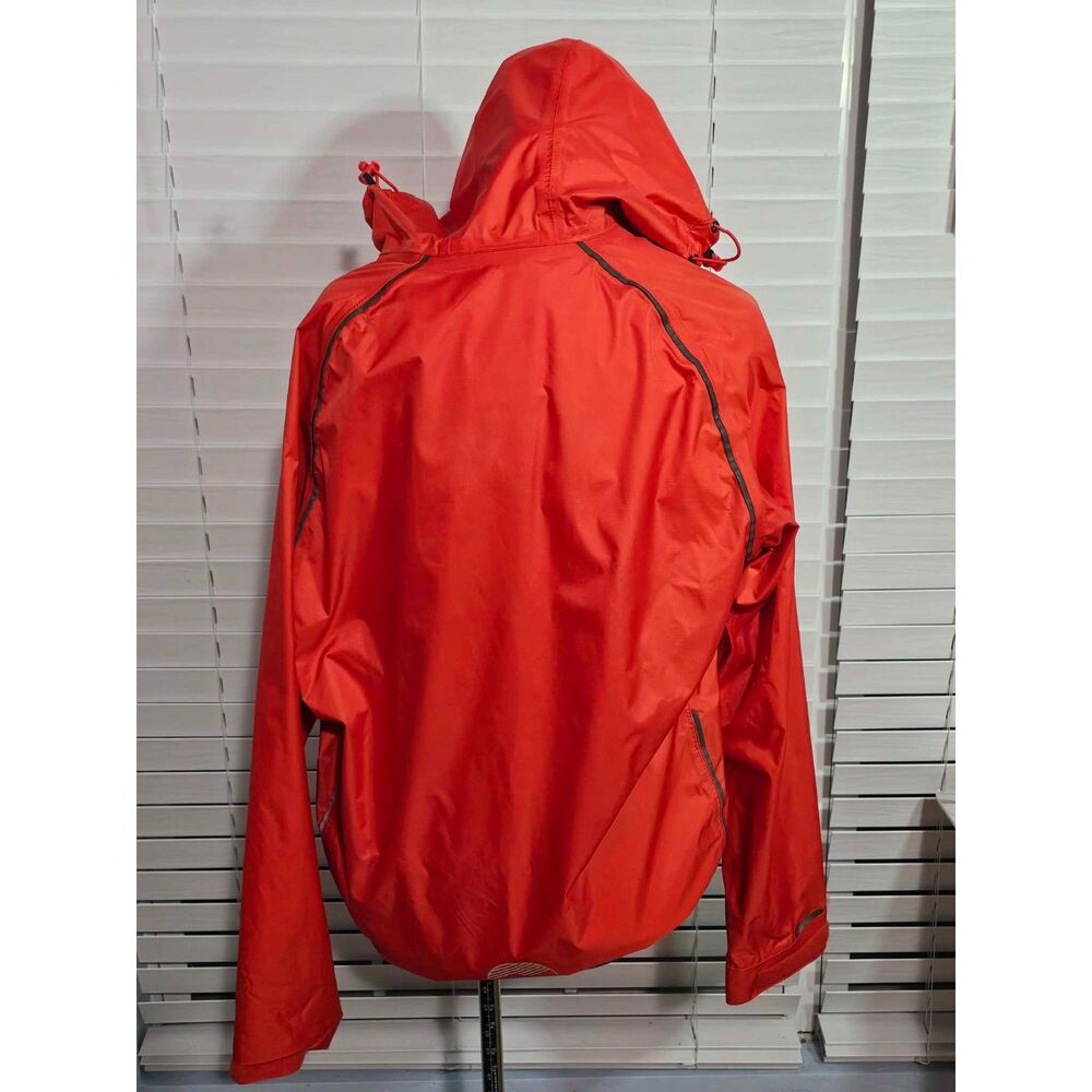 Showers Pass Men’s Small S/P Orange Cycling Rain Jacket Hooded 100% Nylon